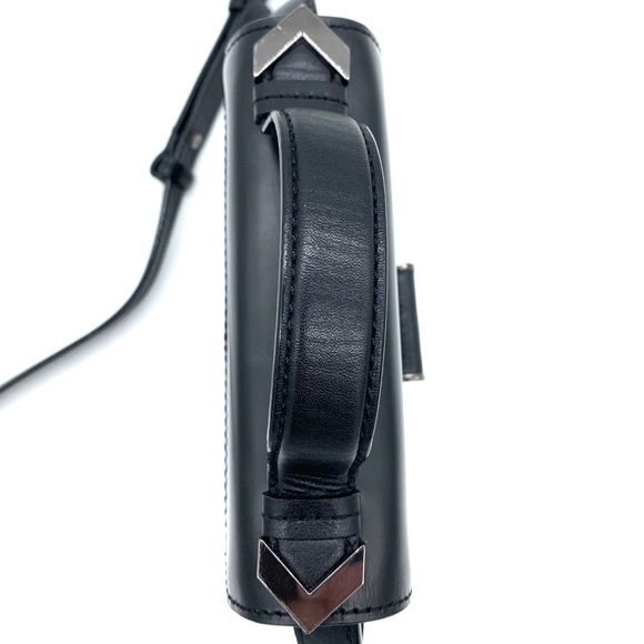 Mackage Rubie Black Green High Gloss Leather Shoulder Crossbody Bag - Picture 3 of 13